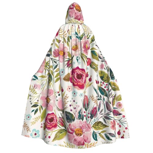 IPPONGET Umhang mit Kapuze für Erwachsene, Blumenblatt-Druck, für Cosplay, Maskerade, Bühnenauftritte, Veranstaltungen, Fiesta-Umhang IPPONGET Umhang mit Kapuze für Erwachsene, Blumenblatt-Druck, für Cosplay, Maskerade, Bühnenauftritte, Veranstaltungen, Fiesta-Umhang von IPPONGET