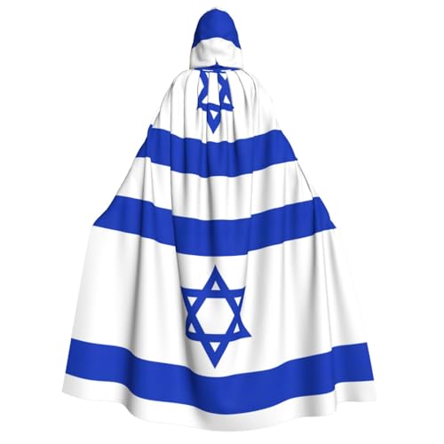 IPPONGET Umhang mit Kapuze für Erwachsene, Motiv: israelische Flagge, für Cosplay, Maskerade, Bühnenauftritte, Events, Fiesta-Umhang IPPONGET Umhang mit Kapuze für Erwachsene, Motiv: israelische Flagge, für Cosplay, Maskerade, Bühnenauftritte, Events, Fiesta-Umhang von IPPONGET