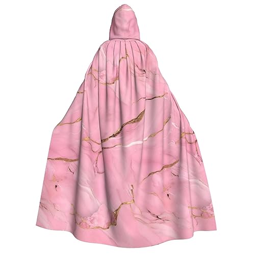 IPPONGET Umhang mit Kapuze für Erwachsene, Motiv: rosa Marmor-Textur, für Cosplay, Maskerade, Bühnenauftritte, Veranstaltungen, Fiesta-Umhang von IPPONGET