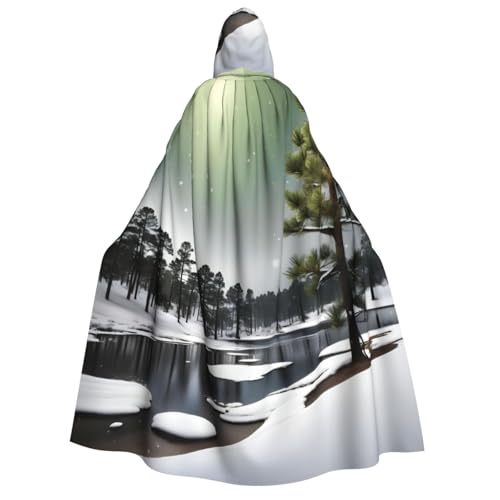 IPPONGET Umhang mit Kapuze für Erwachsene, Tannennadelbaum, Winterdruck, für Cosplay, Maskerade, Bühnenauftritte, Events, Fiesta-Umhang IPPONGET Umhang mit Kapuze für Erwachsene, Tannennadelbaum, Winterdruck, für Cosplay, Maskerade, Bühnenauftritte, Events, Fiesta-Umhang von IPPONGET