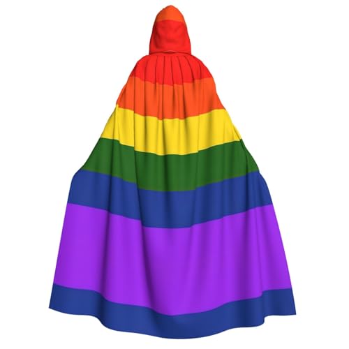 IPPONGET Umhang mit Regenbogen-Flagge, Unisex, mit Kapuze, Umhang für Erwachsene, für Halloween, Cosplay, Renaissance, Messen, mit Kapuze IPPONGET Umhang mit Regenbogen-Flagge, Unisex, mit Kapuze, Umhang für Erwachsene, für Halloween, Cosplay, Renaissance, Messen, mit Kapuze von IPPONGET
