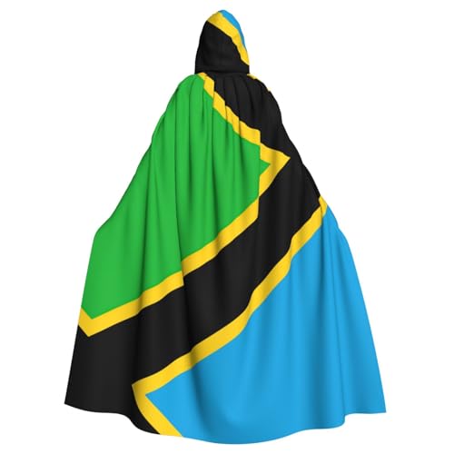IPPONGET Umhang mit Tansania-Flagge, mit Kapuze, für Damen und Herren, für Cosplay und Mottopartys von IPPONGET