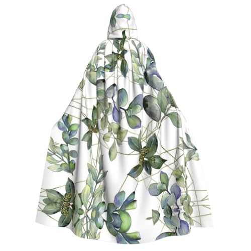 IPPONGET Umhang mit grüner Eukalyptusblätter, Unisex, mit Kapuze, Umhang für Erwachsene, für Halloween, Cosplay, Renaissance-Messen IPPONGET Umhang mit grüner Eukalyptusblätter, Unisex, mit Kapuze, Umhang für Erwachsene, für Halloween, Cosplay, Renaissance-Messen von IPPONGET
