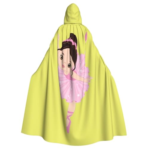 IPPONGET Umhang mit kleiner Ballerina, tanzendes Mädchen, mit Kapuze, für Damen und Herren, für Cosplay und Mottopartys von IPPONGET