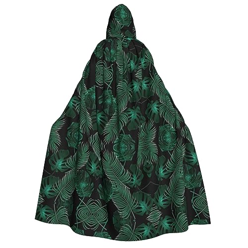 IPPONGET Unisex Kapuzenumhang mit Bananenblatt-Motiv, für Erwachsene, Halloween, Cosplay, Renaissance, Messen, mit Kapuze von IPPONGET