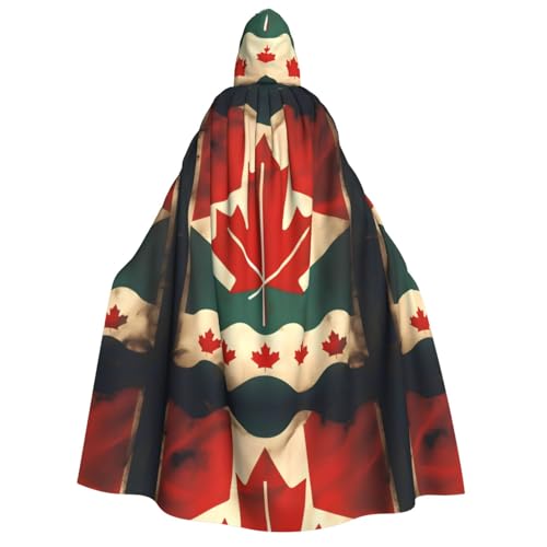 IPPONGET Unisex Kapuzenumhang mit Kanada-Flagge, für Erwachsene, für Halloween, Cosplay, Renaissance-Messen, mit Kapuze IPPONGET Unisex Kapuzenumhang mit Kanada-Flagge, für Erwachsene, für Halloween, Cosplay, Renaissance-Messen, mit Kapuze von IPPONGET