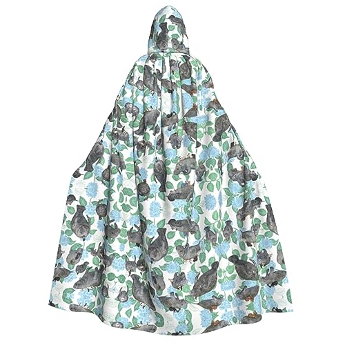 IPPONGET Unisex-Kapuzenumhang mit Kaninchenmotiv, für Erwachsene, Halloween, Cosplay, Renaissance-Messen von IPPONGET