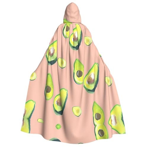 IPPONGET Unisex-Kapuzenumhang mit vielen Avocado-Bildern, für Erwachsene, für Halloween, Cosplay, Renaissance-Messen von IPPONGET