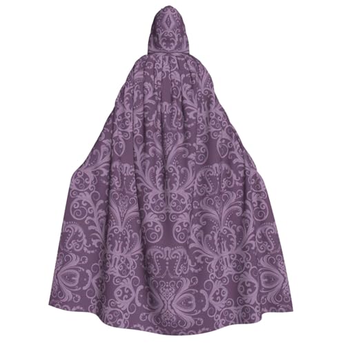 IPPONGET Unisex Kapuzenumhang mit violettem Aufdruck, für Erwachsene, für Halloween, Cosplay, Renaissance, Messen, mit Kapuze von IPPONGET