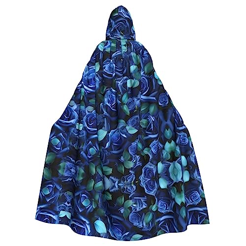 IPPONGET Viele blaue Rosen, Unisex, volle Länge, mit Kapuze, gruseliges Halloween-Kostüm, Zubehör, mittelalterliche Hexe, Vampir IPPONGET Viele blaue Rosen, Unisex, volle Länge, mit Kapuze, gruseliges Halloween-Kostüm, Zubehör, mittelalterliche Hexe, Vampir von IPPONGET