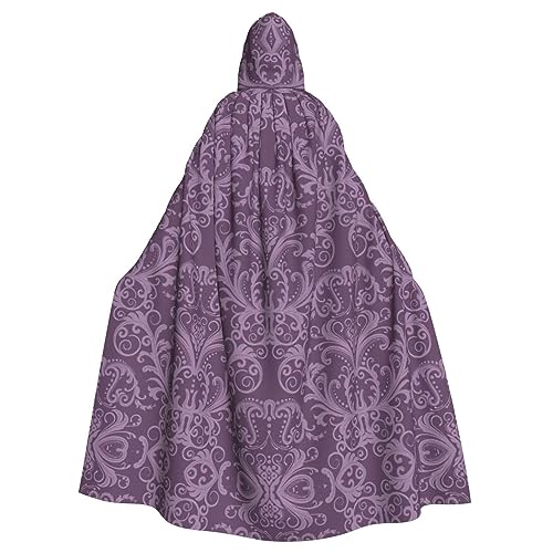 IPPONGET Violetter Druck, Unisex, volle Länge, mit Kapuze, gruseliges Halloween-Kostüm, Zubehör, mittelalterliche Hexe, Vampir IPPONGET Violetter Druck, Unisex, volle Länge, mit Kapuze, gruseliges Halloween-Kostüm, Zubehör, mittelalterliche Hexe, Vampir von IPPONGET