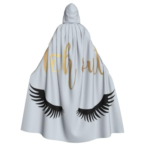 IPPONGET Wimpernaufdruck, Uni, volle Länge, mit Kapuze, gruseliges Halloween-Kostüm, Zubehör, Mittelalter-Hexe, Vampir IPPONGET Wimpernaufdruck, Uni, volle Länge, mit Kapuze, gruseliges Halloween-Kostüm, Zubehör, Mittelalter-Hexe, Vampir von IPPONGET