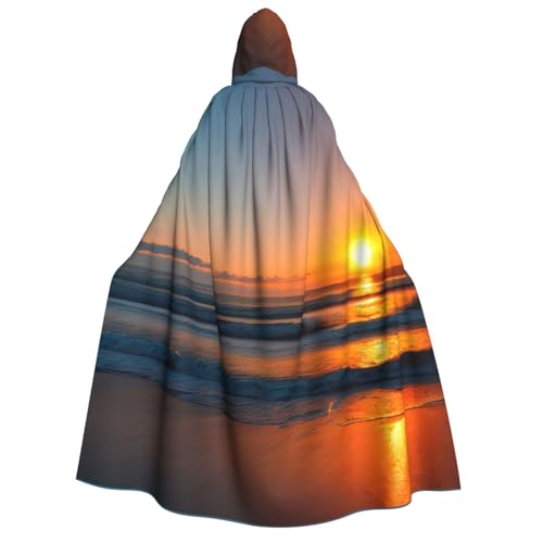 IPPONGET Wunderschöner Sonnenaufgangs-Ozean-Aufdruck, Erwachsenen-Umhang mit Kapuze, für Cosplay, Maskerade, Bühnenauftritte, Veranstaltungen, Fiesta-Umhang IPPONGET Wunderschöner Sonnenaufgangs-Ozean-Aufdruck, Erwachsenen-Umhang mit Kapuze, für Cosplay, Maskerade, Bühnenauftritte, Veranstaltungen, Fiesta-Umhang von IPPONGET