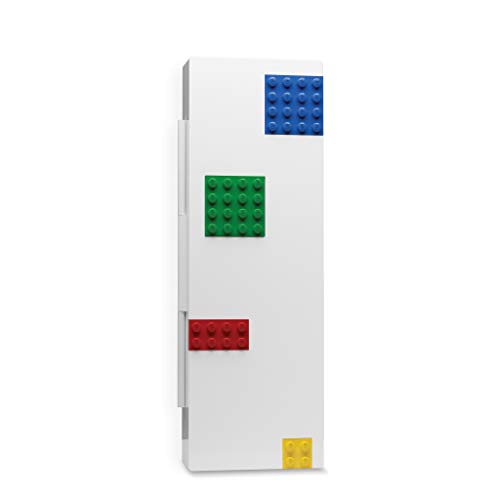 Lego Schreibwaren Stift Etui für Kinder – Hartschalen Schüleretui mit 4 Bausteine ​​und Lego-Minifigur, Federmappe Organizer für Schreibwaren - (Farben der Minifigur können variieren) - ab 6 Jahren von IQ