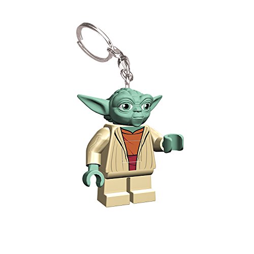 IQ Lego Star Wars - Yoda Schlüsselanhänger mit LED-Taschenlampe Spielzeuggeschenke für Kinder - 76 mm große Figur - 2 CR2025 Batterien enthalten von IQ