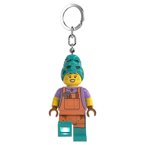 LEGO Minifiguren Schlüsselanhänger Licht – Keramik-Mädchen – 7,6 cm große Figur (KE225H), Mehrfarbig, Large - 3 inches tall von IQ