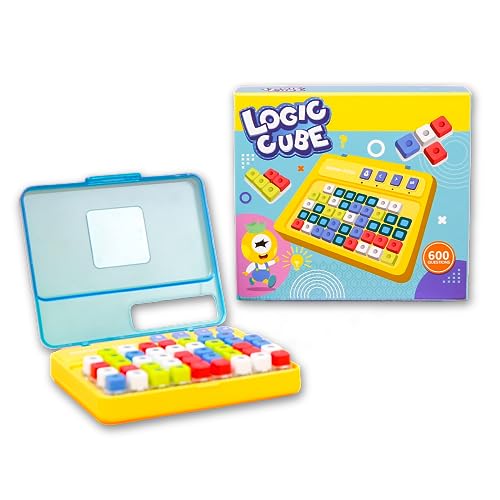 IQBrainPuzzles Logic Cube Puzzle Denkspiel mit 600 Herausforderungen für Kinder ab 6 Jahren, Geschicklichkeitsspiel, Knobelspiel, Brettspiel, Logisches Denken von IQBrainPuzzles