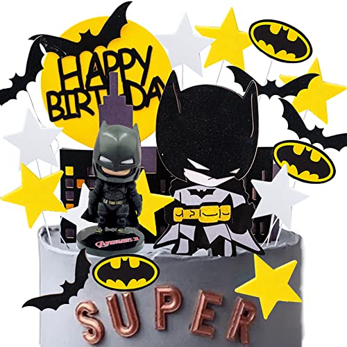 Batman Figur, Cupcake Topper und Kuchen Dekor Set - 24 Stück für Geburtstag, Hochzeit und Babyparty Dekoration Batman Figur, Cupcake Topper und Kuchen Dekor Set - 24 Stück für Geburtstag, Hochzeit und Babyparty Dekoration von IQEPXTGO