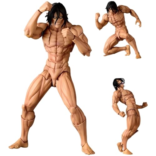 IQITOYS 16 cm bewegliche Eren Jaeger Figur Levi, Eren Jaeger Anime-Figur, austauschbares Zubehör, Modellstatue, Desktop-Dekoration, PVC-Material, Geschenk für Fans von IQITOYS