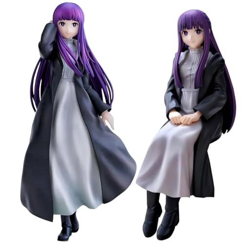 IQITOYS Farn-Figur Frieren: Beyond Journey's End Anime-Figur, Ständer und Sitzhaltung, Modell, Statue, niedliche Dekoration, PVC-Material, Geschenke für Fans (2 Stück) von IQITOYS