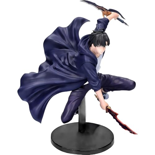 IQITOYS Four Styles Sung Jin Woo Figur Sung Jin Woo Anime Figur Cool Model Statue Desktop Dekoration PVC Material Geschenk für Fans (Kampfhaltung) von IQITOYS
