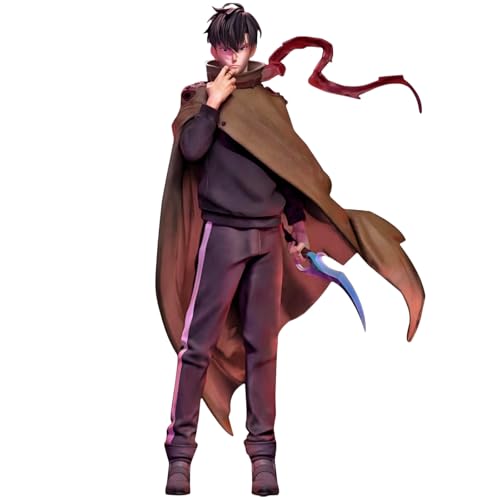 IQITOYS Four Styles Sung Jin Woo Figur Sung Jin Woo Anime Figur Cool Model Statue Desktop Dekoration PVC Material Geschenk für Fans (Umhang) von IQITOYS