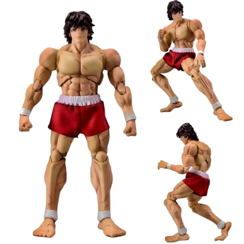 IQITOYS Hanma Baki/Hanma Yujiro Figur, Baki Anime-Figur, bewegliches und austauschbares Zubehör, Modellstatue, Desktop-Dekoration, PVC-Material, Geschenk für Fans (Hanma Baki) von IQITOYS