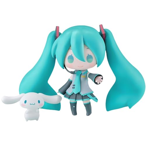 IQITOYS Niedliche Miku-Figur, Miku-Anime-Figur, bewegliches und austauschbares Zubehör, Modell, Statue, Desktop-Dekoration, PVC-Material, Geschenk für Freunde und Fans, 10 cm von IQITOYS