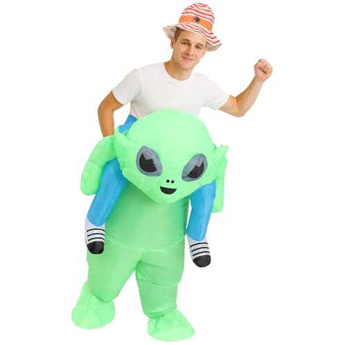 IRETG Aufblasbares Alien-Kostüm für Erwachsene, 1,6 m - 1,8 m, Halloween, Spaß, Urlaub, Party, Kostüm IRETG Aufblasbares Alien-Kostüm für Erwachsene, 1,6 m - 1,8 m, Halloween, Spaß, Urlaub, Party, Kostüm von IRETG