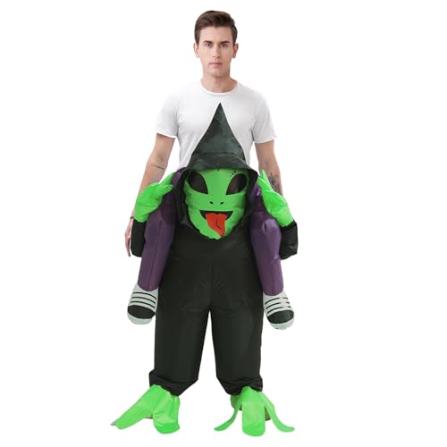 IRETG Aufblasbares Alien-Kostüm für Erwachsene, schwarz, 1,6 m - 1,8 m, Halloween, Spaß, Urlaub, Party, Kostüm IRETG Aufblasbares Alien-Kostüm für Erwachsene, schwarz, 1,6 m - 1,8 m, Halloween, Spaß, Urlaub, Party, Kostüm von IRETG