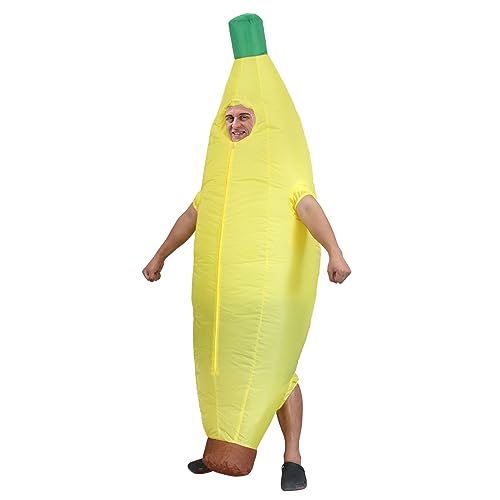 IRETG Aufblasbares Bananenkostüm für Erwachsene, Halloween-Banane-Kostüm zum Aufblasen IRETG Aufblasbares Bananenkostüm für Erwachsene, Halloween-Banane-Kostüm zum Aufblasen von IRETG