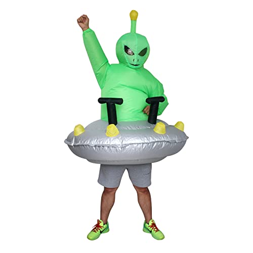 IRETG Alien Kostüm Damen Herren Aufblasbares Kostüm Erwachsene für Karneval Halloween Weihnachten Cosplay Party von IRETG