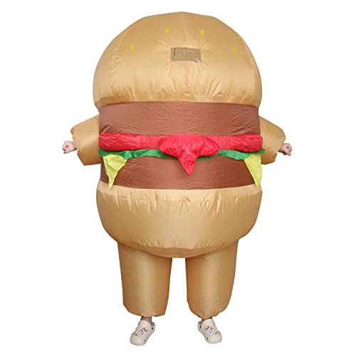IRETG Aufblasbares Kostüm Hamburger Kostüm Erwachsene für Karneval Halloween Party Cosplay von IRETG