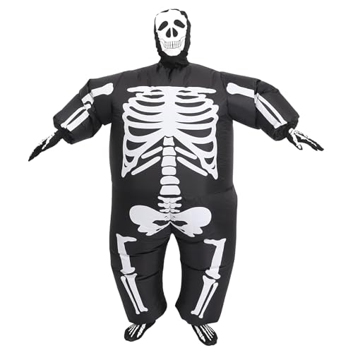IRETG Aufblasbares Skelettmann-Kostüm für Erwachsene, 1,6 m - 1,8 m, Halloween, Spaß, Urlaub, Party, Kostüm IRETG Aufblasbares Skelettmann-Kostüm für Erwachsene, 1,6 m - 1,8 m, Halloween, Spaß, Urlaub, Party, Kostüm von IRETG