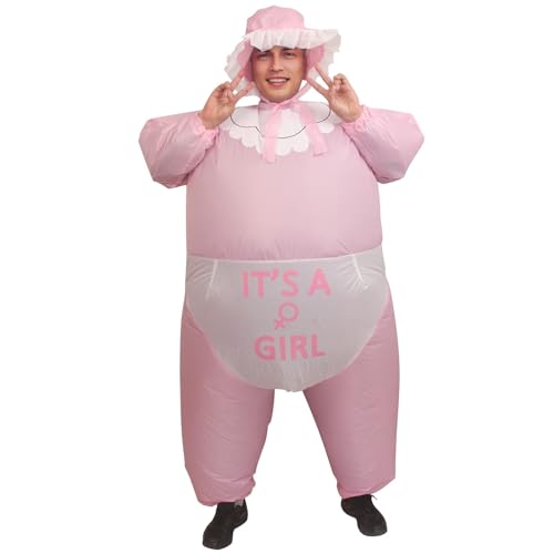 IRETG Säugling Aufblasbares Kostüm für Erwachsene Overall Lustige Baby Anzug Fancy Kleid für Halloween Weihnachten Cosplay Party von IRETG