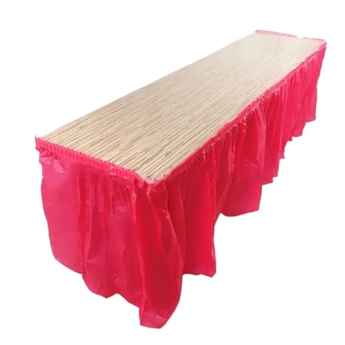 IRGVJIFR Tischrock Tischrock, rechteckiger Tischdeckenrock for Abschlussfeiern, Hochzeiten, Geburtstagsfeiern(Red) von IRGVJIFR