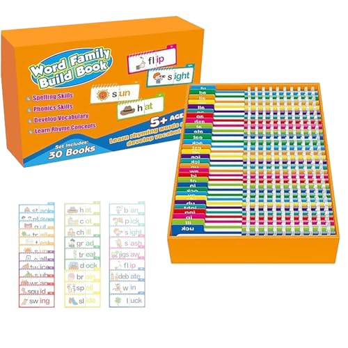 Read and Rhyme Flip Books, PäDagogische Lesespiele, Englische Rechtschreibung Imitation Spiele, Lernen Lesekarten, ABC Vokabelkarten Read and Rhyme Flip Books, PäDagogische Lesespiele, Englische Rechtschreibung Imitation Spiele, Lernen Lesekarten, ABC Vokabelkarten von IRILXGAY