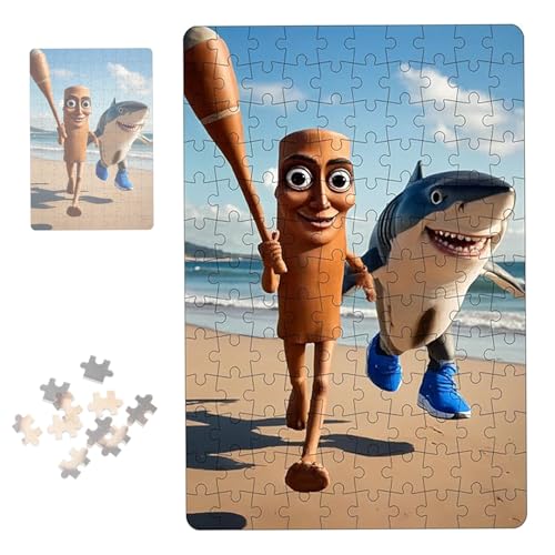 Tung Tung Tung Tung Sahur, Abstrakte Komische Papier-Puzzle, HolzschläGer, Haie Usw, FamilienspielnäChte, Kinderpuzzle-Spielzeug, TäGliche Geschenke Tung Tung Tung Tung Sahur, Abstrakte Komische Papier-Puzzle, HolzschläGer, Haie Usw, FamilienspielnäChte, Kinderpuzzle-Spielzeug, TäGliche Geschenke von IRILXGAY