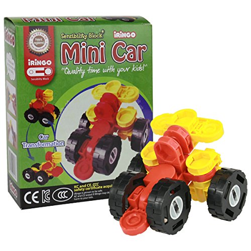 IRINGO Mini Car 5-in-1 Bauset | 30 Teile | Kreatives 3D-Konstruktionsspielzeug für Kinder ab 3 Jahren | Kreatives Lernspielzeug aus Korea | Kombinierbar Mini Sets von IRINGO