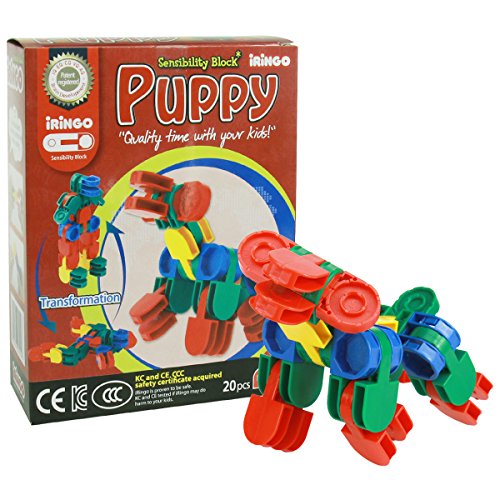 IRINGO Mini Puppy 7-in-1 Bauset | 20 Teile | Kreatives 3D-Konstruktionsspielzeug von IRINGO