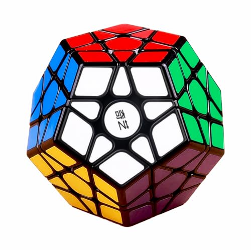 IRRDFO Megaminx Speed Cube, fünfeckiger Dodekaeder Cube Puzzle Spielzeug (Schwarz, ABS-Kunststoff, Klassisch, Rätsel, Puzzle, 1 Set, 1 Stück, 12-seitig, 6 - 12 Jahre) von IRRDFO