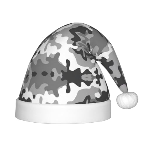 IRSHI Digitale Camouflage-Weihnachtsmannmütze für Kinder, lustige und festliche Partykleidung für Weihnachten, Neujahr und festliche Feiertagsfeiern von IRSHI