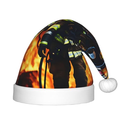 IRSHI Feuerwehrmann Feuerwehrmann Flamme Kinder Weihnachtsmannmütze, Uni Weihnachtsdruck Kappe für Kinder – perfekte Weihnachtsfeiertage für die Weihnachtszeit IRSHI Feuerwehrmann Feuerwehrmann Flamme Kinder Weihnachtsmannmütze, Uni Weihnachtsdruck Kappe für Kinder – perfekte Weihnachtsfeiertage für die Weihnachtszeit von IRSHI