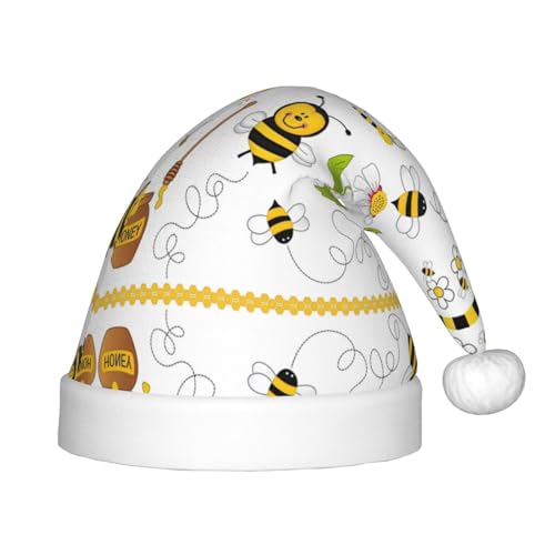 IRSHI Flying Bees Daisy Honey Weihnachtsmütze für Kinder, lustige und festliche Partykleidung für Weihnachten, Neujahr und festliche Feiertagsfeiern von IRSHI