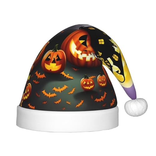 IRSHI Happy-Halloween-Day-Trick-or-Treat-Kinder-Weihnachtsmannmütze, Uni, Weihnachtsdruck für Kinder, perfekte Weihnachtsfeiertage für die Weihnachtszeit IRSHI Happy-Halloween-Day-Trick-or-Treat-Kinder-Weihnachtsmannmütze, Uni, Weihnachtsdruck für Kinder, perfekte Weihnachtsfeiertage für die Weihnachtszeit von IRSHI