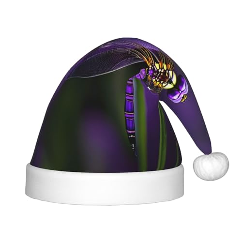 IRSHI Lila Libelle Kinder Weihnachtsmannmütze, Uni, Weihnachtsdruck Kappe für Kinder – perfekte Weihnachtsfeiertage für die Weihnachtszeit IRSHI Lila Libelle Kinder Weihnachtsmannmütze, Uni, Weihnachtsdruck Kappe für Kinder – perfekte Weihnachtsfeiertage für die Weihnachtszeit von IRSHI