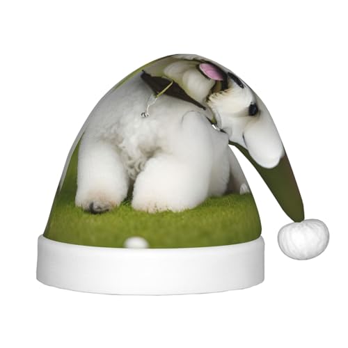 IRSHI Niedlicher Bichon Frisé-Hund für Kinder, Weihnachtsmannmütze, Uni, Weihnachtsmütze für Kinder, perfekte Weihnachtsfeiertage für die Weihnachtszeit IRSHI Niedlicher Bichon Frisé-Hund für Kinder, Weihnachtsmannmütze, Uni, Weihnachtsmütze für Kinder, perfekte Weihnachtsfeiertage für die Weihnachtszeit von IRSHI