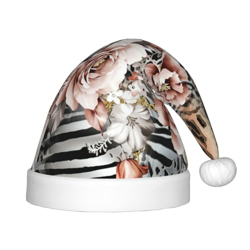 IRSHI Rosa Blume Leopard Kinder Weihnachtsmannmütze, Uni Weihnachtsdruck Kappe für Kinder – perfekte Weihnachtsfeiertage für die Weihnachtszeit IRSHI Rosa Blume Leopard Kinder Weihnachtsmannmütze, Uni Weihnachtsdruck Kappe für Kinder – perfekte Weihnachtsfeiertage für die Weihnachtszeit von IRSHI