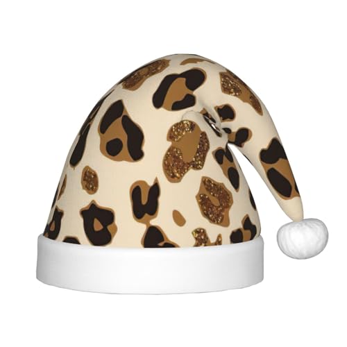 IRSHI Tier-Leoparden-Weihnachtsmannmütze, Uni, Weihnachtsdruck für Kinder, perfekte Weihnachtsfeiertage für die Weihnachtszeit IRSHI Tier-Leoparden-Weihnachtsmannmütze, Uni, Weihnachtsdruck für Kinder, perfekte Weihnachtsfeiertage für die Weihnachtszeit von IRSHI