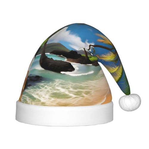 IRSHI Tropische Palme, Hawaii-Strand, Weihnachtsmannmütze, lustige und festliche Partykleidung für Weihnachten, Neujahr und festliche Feiertagsfeiern IRSHI Tropische Palme, Hawaii-Strand, Weihnachtsmannmütze, lustige und festliche Partykleidung für Weihnachten, Neujahr und festliche Feiertagsfeiern von IRSHI